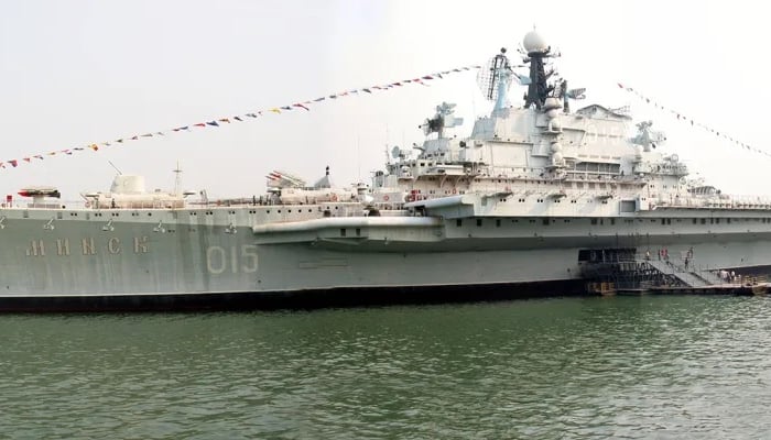 Powerful Soviet-era aircraft carrier catches fire in China