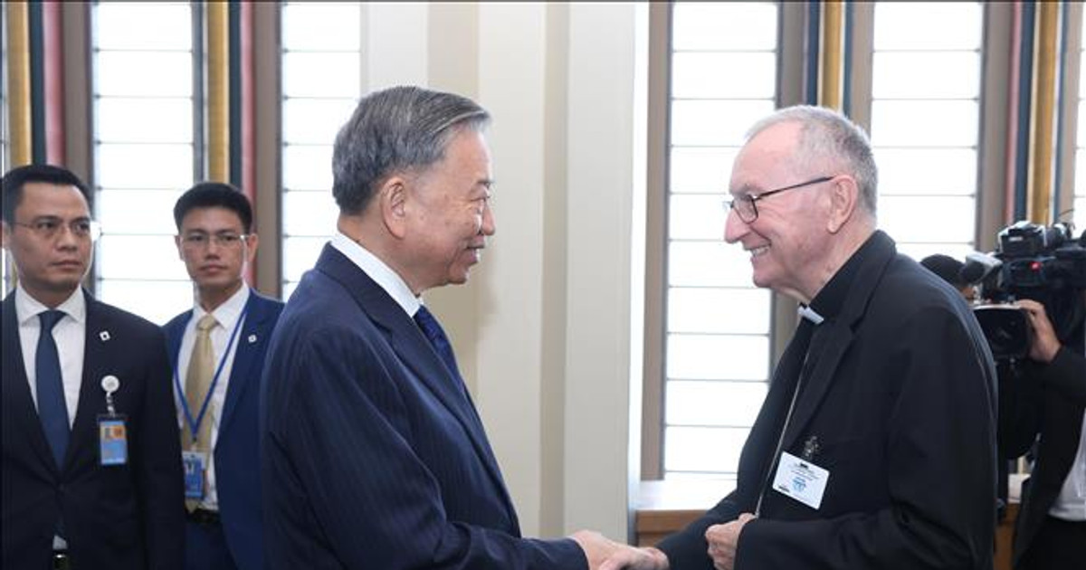 El Secretario General y Presidente To Lam se reúne con el Primer Ministro del Vaticano