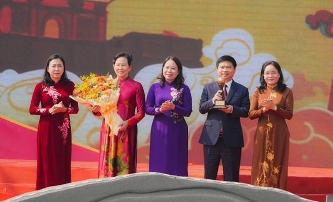 Vice President Vo Thi Anh Xuan attends Tam Chuc Spring Festival 2024