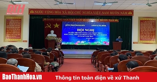 Xã Hà Bình nâng cao nhận thức pháp luật cho người dân