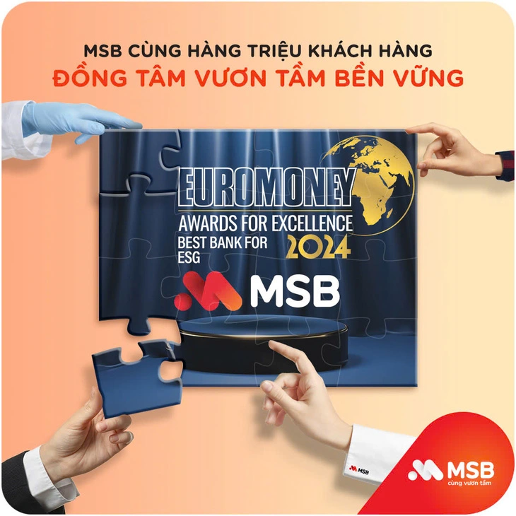 MSB nhận 2 giải thưởng quốc tế uy tín