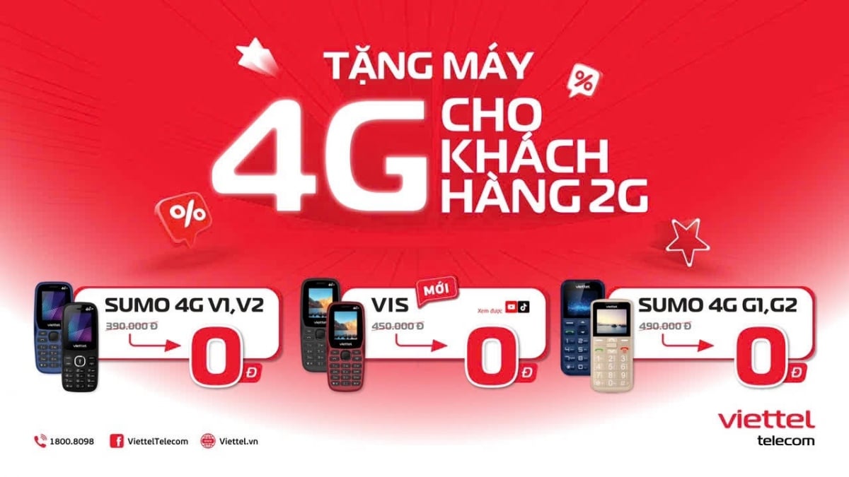 Viettel สนับสนุนการแปลงอุปกรณ์ 4G ฟรีสำหรับลูกค้าทุกคน