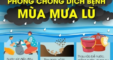 Bộ Y tế khuyến cáo biện pháp phòng, chống các loại dịch bệnh mùa mưa lũ