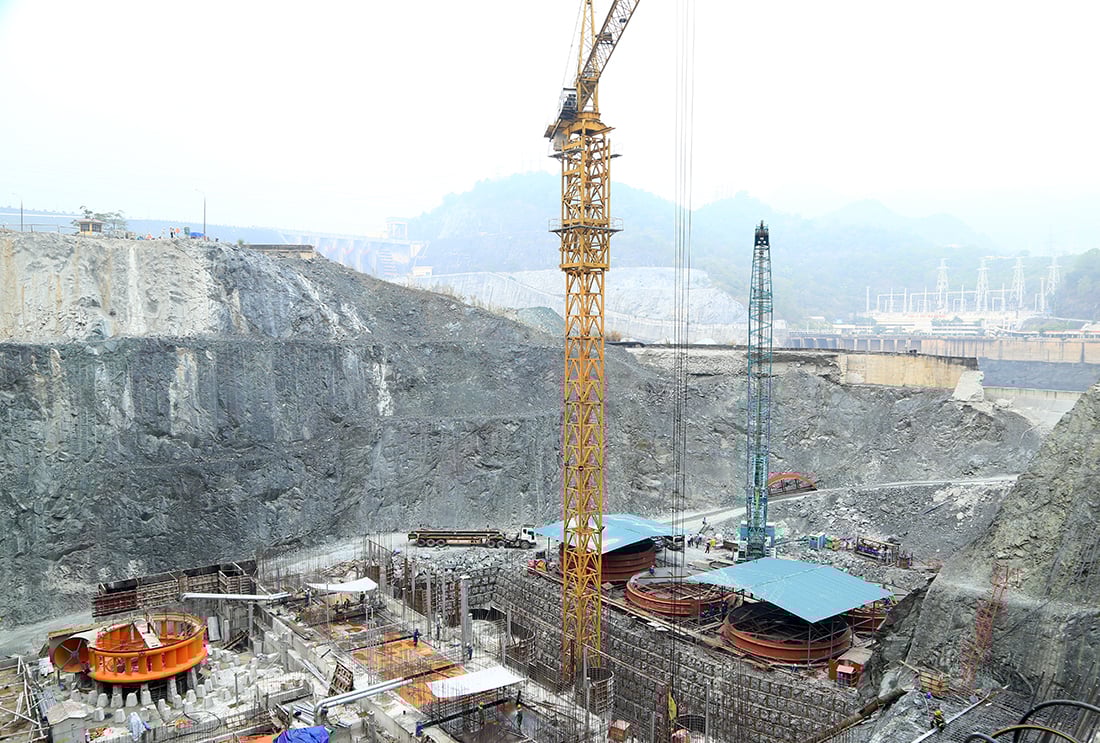 ホアビン水力発電所拡張工事現場。写真：EVN