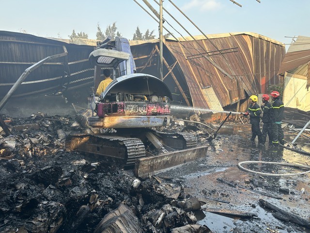 Images of devastation after a large fire at a packaging company in Binh Duong photo 2