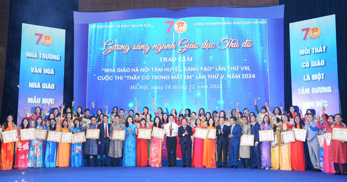 Honoring 196 dedicated and creative Hanoi teachers 2024