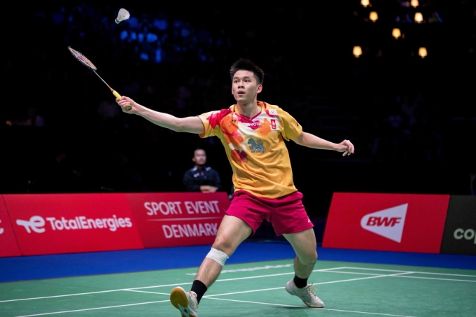 El prodigio del bádminton tailandés Kunlavut Vitidsarn. Foto: AFP