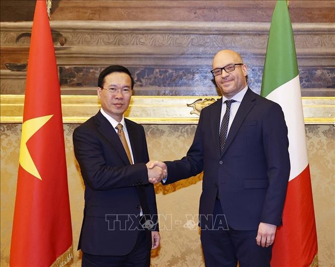 Chủ tịch nước Võ Văn Thưởng gặp Chủ tịch Hạ viện Italy  Lorenzo Fontana - 1