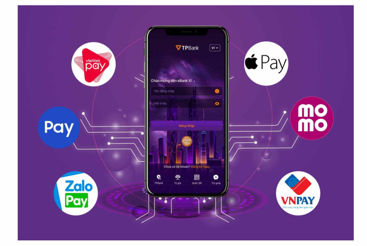 TPBank is one of the banks with the largest coverage rate of e-wallet connection services.