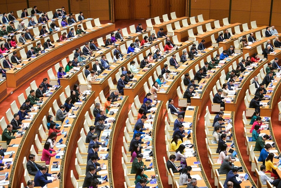 Scène de la séance de travail de l'Assemblée nationale le matin du 20 mai