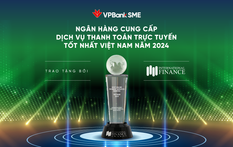 VPBank는 2024년 베트남 최고 온라인 결제 서비스 제공업체 상을 수상했습니다.