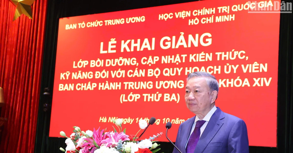 Khai giảng Lớp bồi dưỡng cán bộ quy hoạch Ủy viên Trung ương khóa XIV (lớp thứ 3)