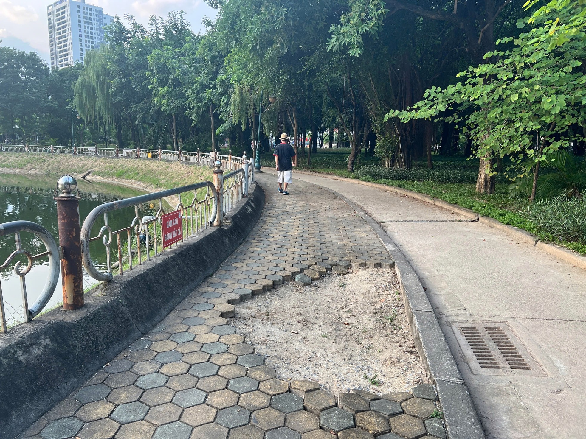 Dilapidated and degraded scenes at two large parks in Hanoi photo 9