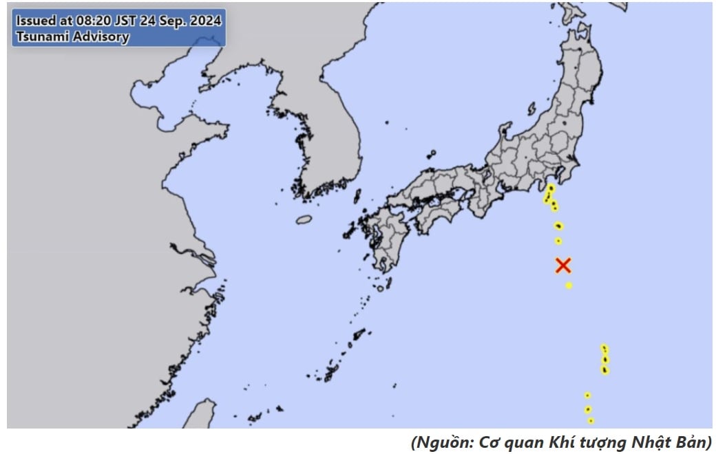 Japan warns of tsunami after earthquake, shape 1