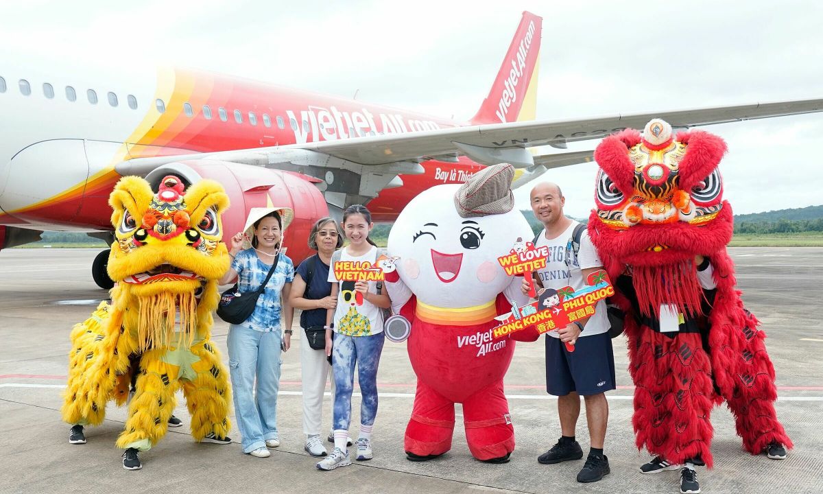 Vietjet mở đường bay thẳng nối Phú Quốc, Đà Nẵng tới Hong Kong