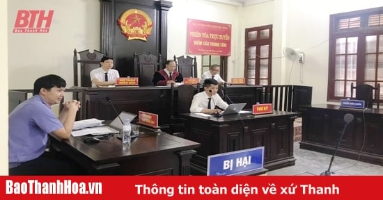 Lần đầu tiên TAND huyện Như Xuân xét xử trực tuyến vụ án hình sự