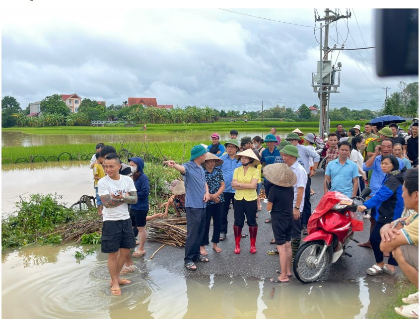 Lãnh đạo tỉnh Bắc Ninh kiểm tra tình hình phòng chống lụt bão tại Hiệp Hoà - Ảnh 1