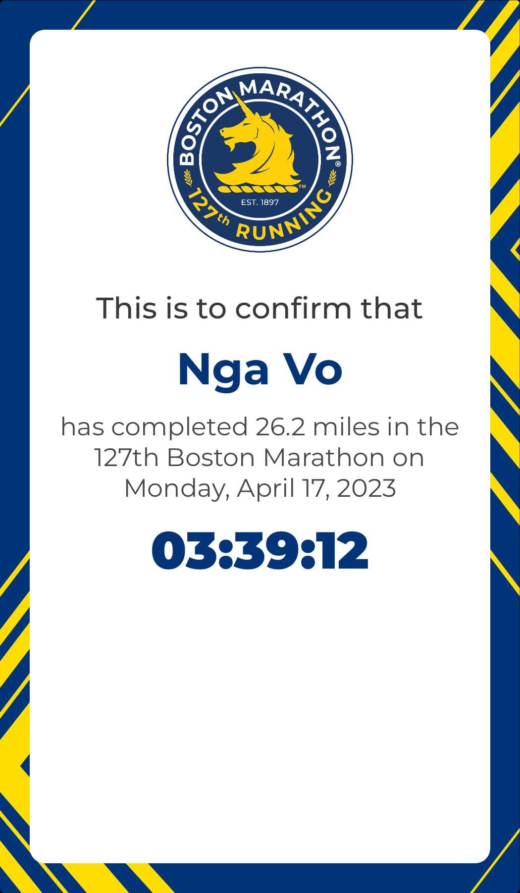 Vo Thanh Nga (Nga Vo): Vietnamese female runner wearing the red flag with yellow star overcomes her limits - conquers Boston Marathon photo 3