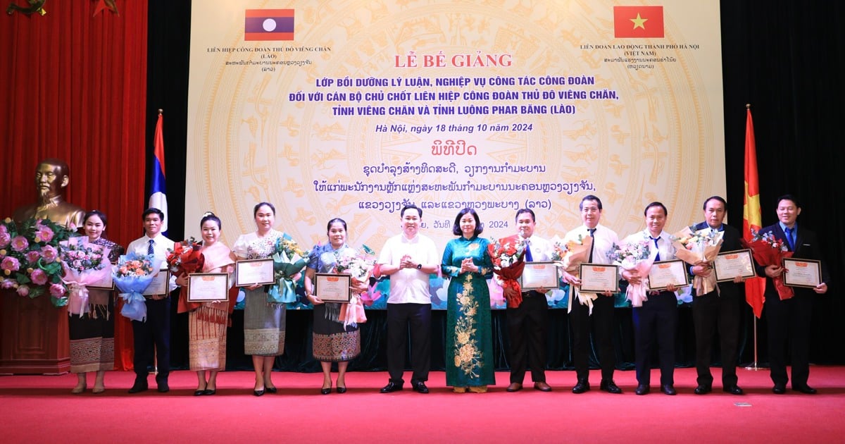 Closing ceremony of the Trade Union Training Course for Lao officials