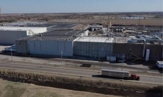 L'abattoir JBS, l'un des plus grands des États-Unis. Photo : CBS News