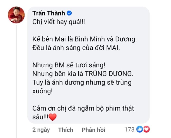 Tran Thanh caused controversy again when explaining the meaning of the characters' names in the movie 