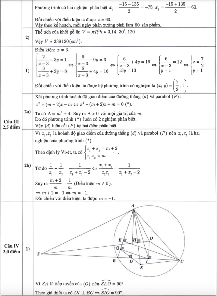 Ответы на экзамен по математике для 10 класса в Ханое в 2023 году - 2