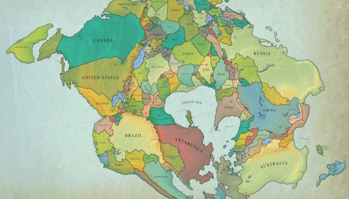 2億5000万年後の世界地図はどのようになっているでしょうか？