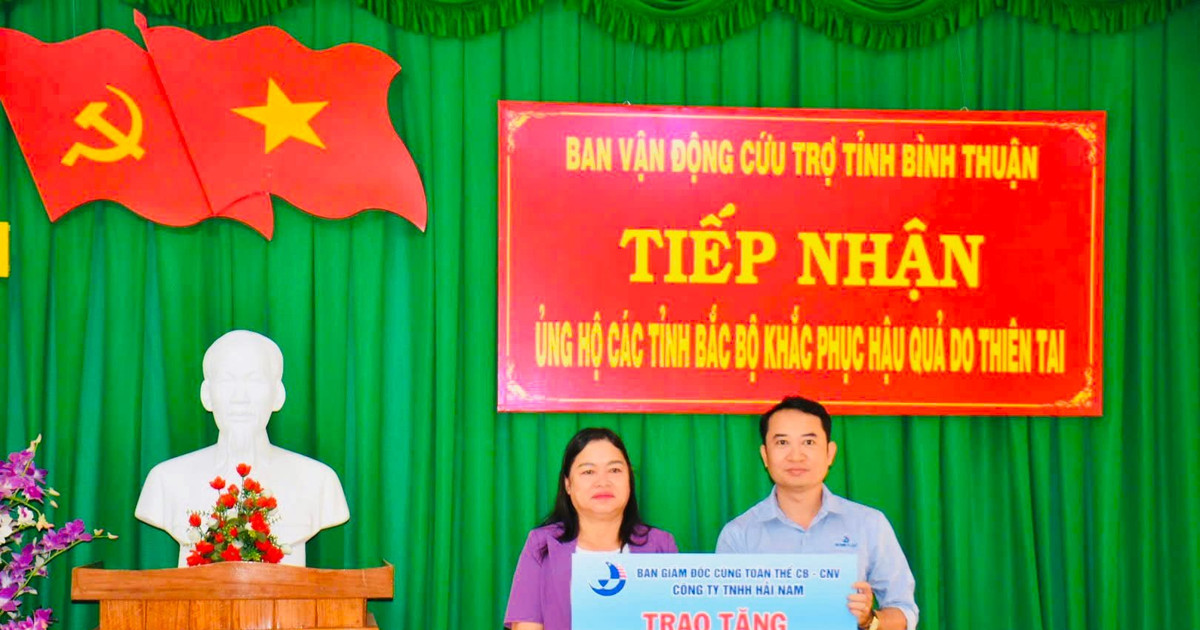 Le Front provincial de Binh Thuan reçoit plus de 13,1 milliards de VND pour venir en aide aux habitants du Nord touchés par la tempête n°3