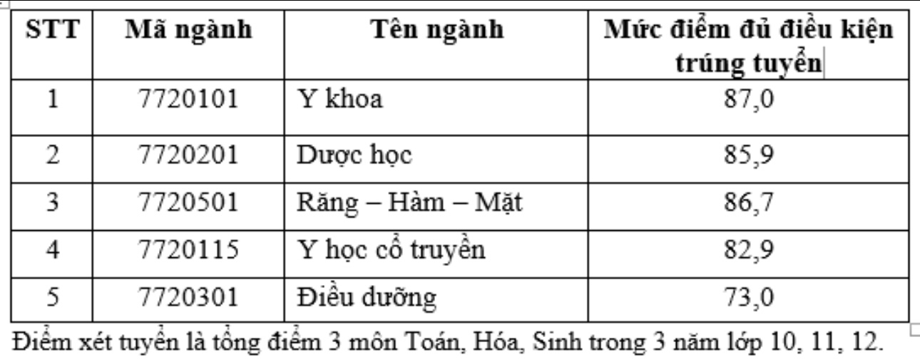 Trường ĐH Khoa học sức khỏe công bố điểm chuẩn xét tuyển sớm 2024- Ảnh 2.