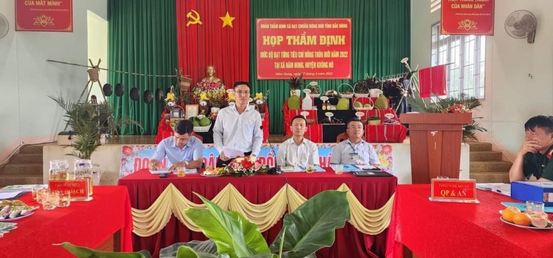 The provincial new rural appraisal team appraised at Nam Nung commune, Krong No district, Dak Nong province.