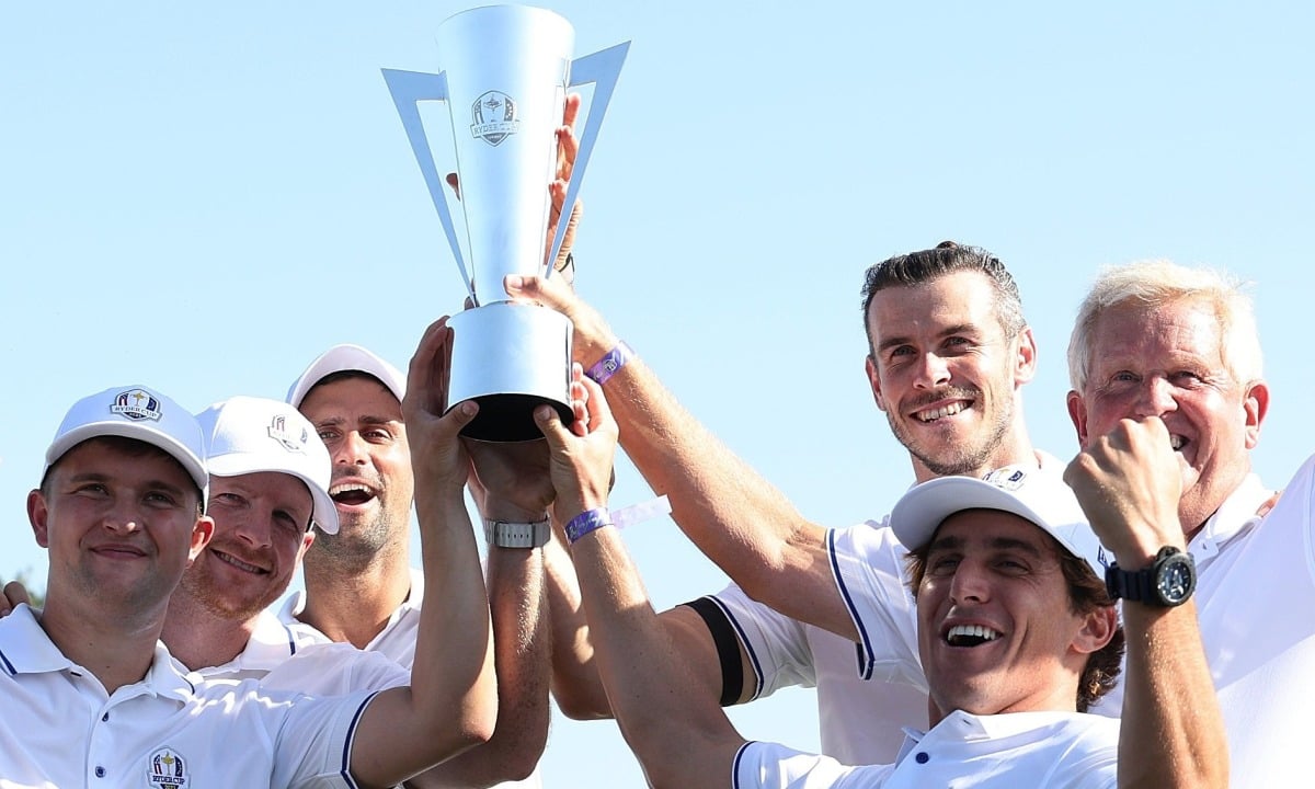 Djokovic and Bale win team golf match