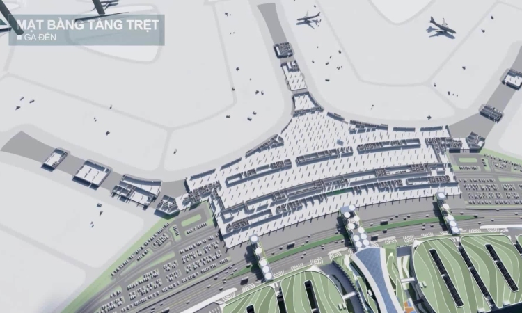 ロンタン空港の35兆VNDターミナルの設計