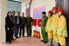 Donating fire fighting equipment and launching the “public fire station” model