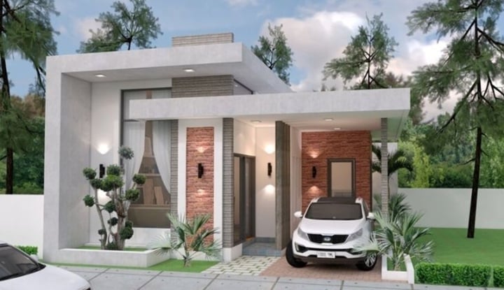 Los modelos de casas con techo plano en forma de L más populares hoy en día - 2