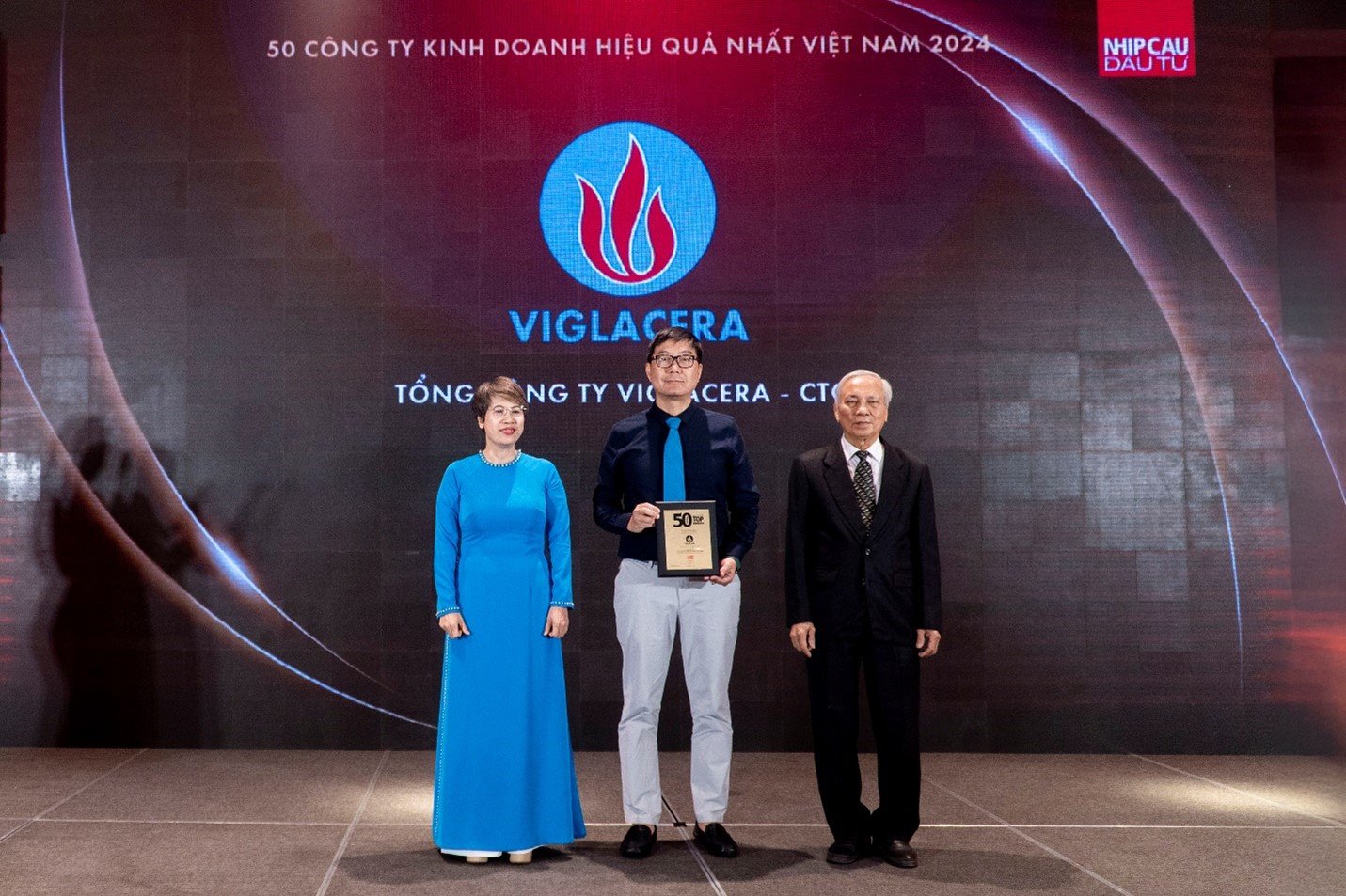 Viglacera was honored as "Top 50 Most Effective Business Companies in Vietnam 2024" and "Typical Real Estate 2024"