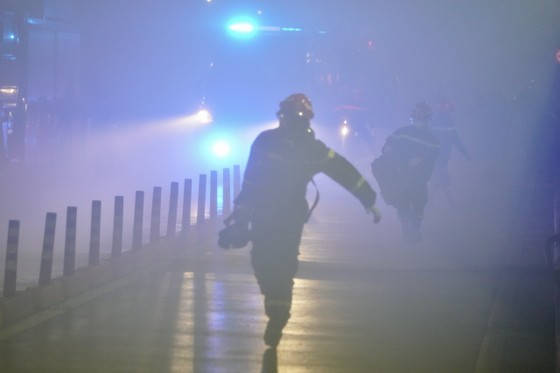 More than 1,279 people participated in a fire drill at the Saigon River Tunnel, photo 8