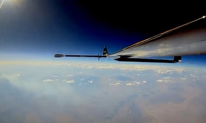 成層圏を飛行するPHASA-35航空機。写真：BAEシステムズ