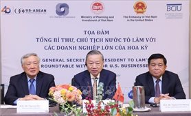 General Secretary and President To Lam attends a discussion with leading US businesses