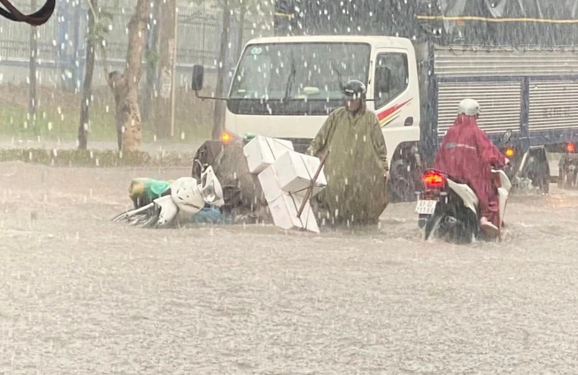 ドンナイ省で大雨により屋根が吹き飛ばされた一連の家屋の画像（写真7）