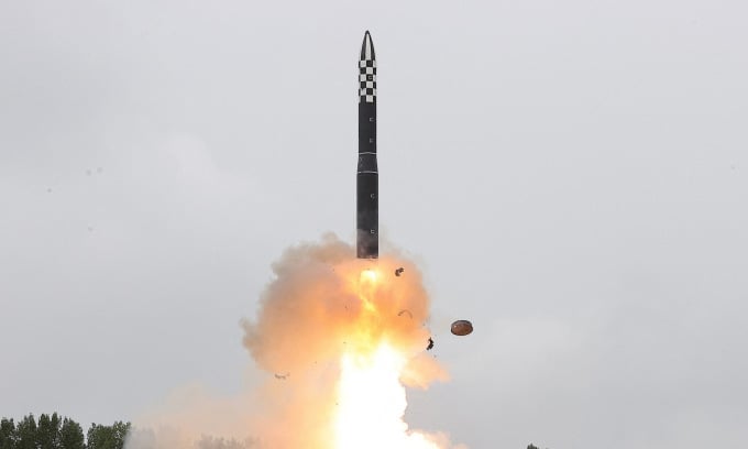 Die Hwasong-18-Rakete wurde im Juli 2023 von Nordkorea getestet. Foto: KCNA