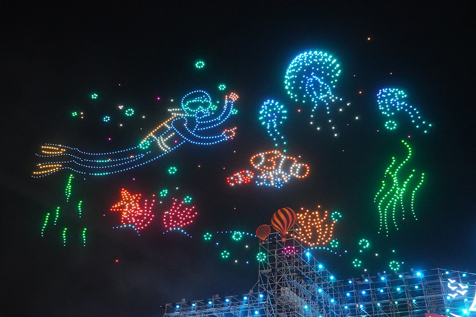 In Nha Trang – Khanh Hoa wird es spektakuläre Abende mit Drohnenlicht-Performances geben. (Foto: Trung Nhan)