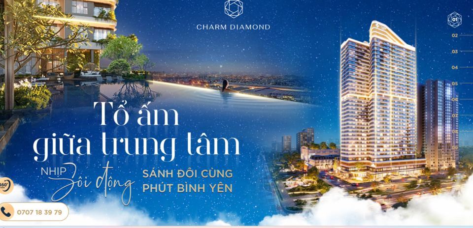 Charm Diamond quảng c&aacute;o tr&ecirc;n mạng.&nbsp;