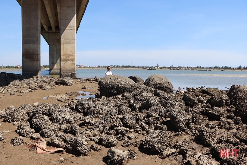 Der Auftragnehmer „vergaß“ Hunderte Tonnen „Müll“ aus Stein und Beton unter der Cua Nhuong-Brücke