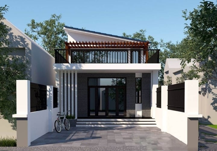 Deleite sus ojos con hermosos modelos de casas modernas con techo inclinado - 5