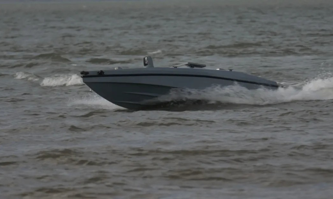 The MAGURA V5 suicide boat in a photo posted on February 5. Photo: CNN