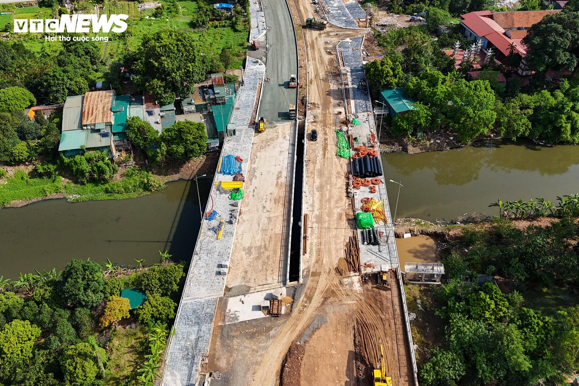 Overview of the nearly 750 billion VND route in Hanoi expected to open to traffic at the end of this year - 11