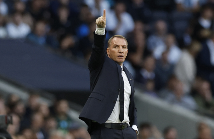 HLV Brendan Rodgers trong trận gặp Tottenham ở London ngày 17/9/2022. Ảnh: Reuters