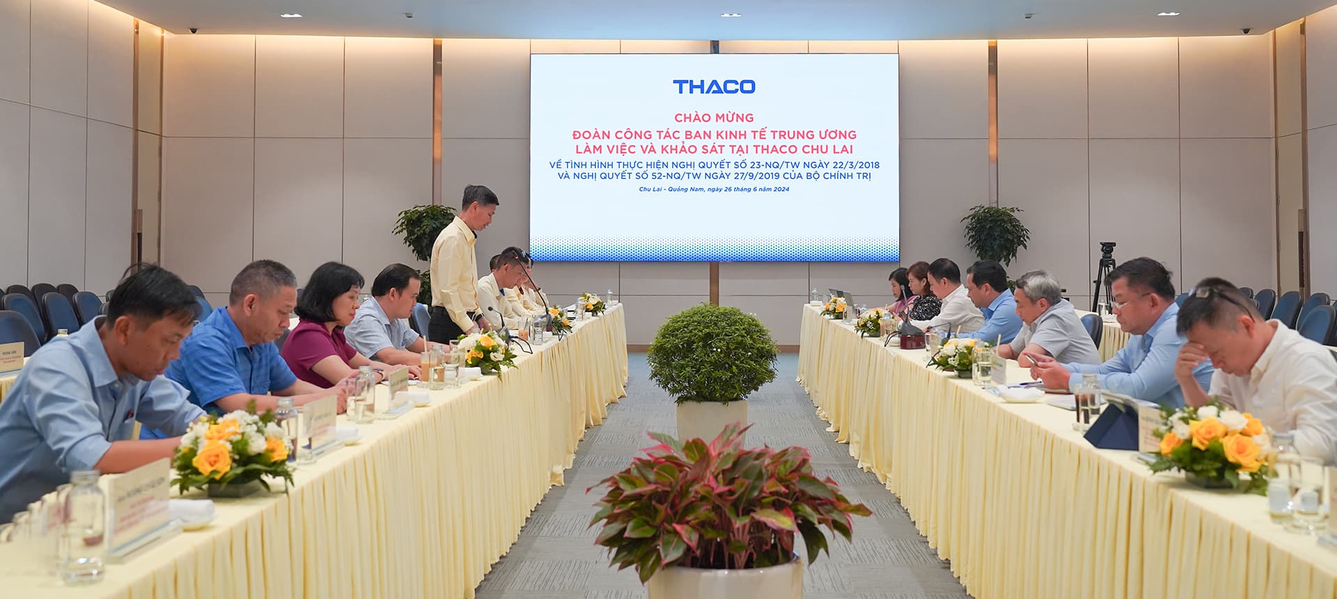 Đoàn công tác Ban Kinh tế Trung ương thăm và làm việc tại THACO Chu Lai 