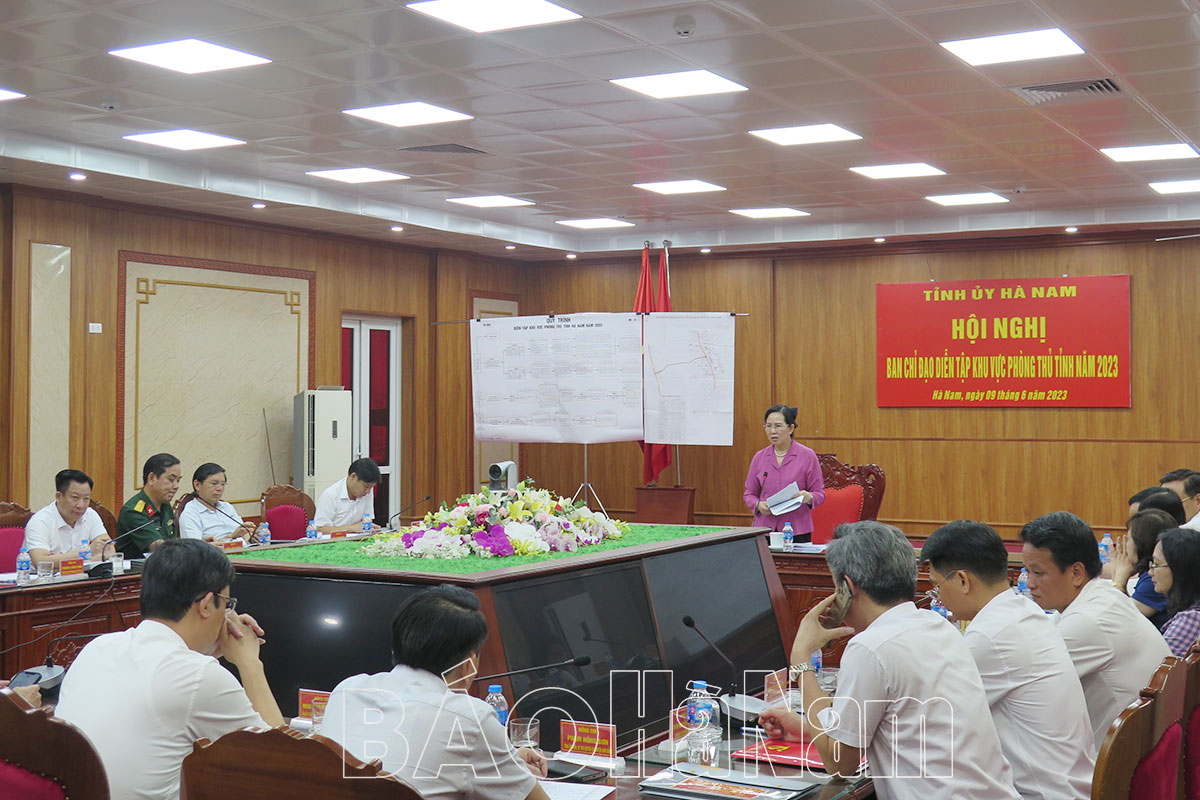 Das Parteikomitee der Provinz Ha Nam führt 2023 Verteidigungsübungen in der Provinz durch