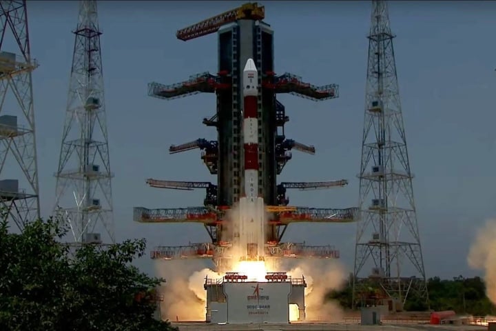 យានអវកាស Aditya-L1 របស់ ISRO ត្រូវបានបាញ់បង្ហោះពី Sriharikota ក្នុងដំណើររបស់ខ្លួនដើម្បីរុករកព្រះអាទិត្យនៅថ្ងៃទី 2 ខែកញ្ញា។ (រូបថត៖ AFP)